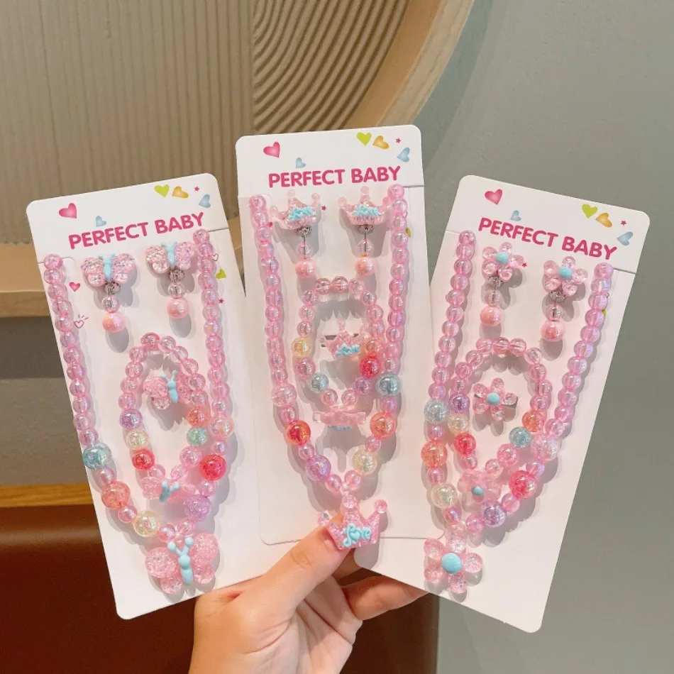 Jewelry Making Kits For Girls - Set Perhiasan Manik-Manik Hati Merah Muda