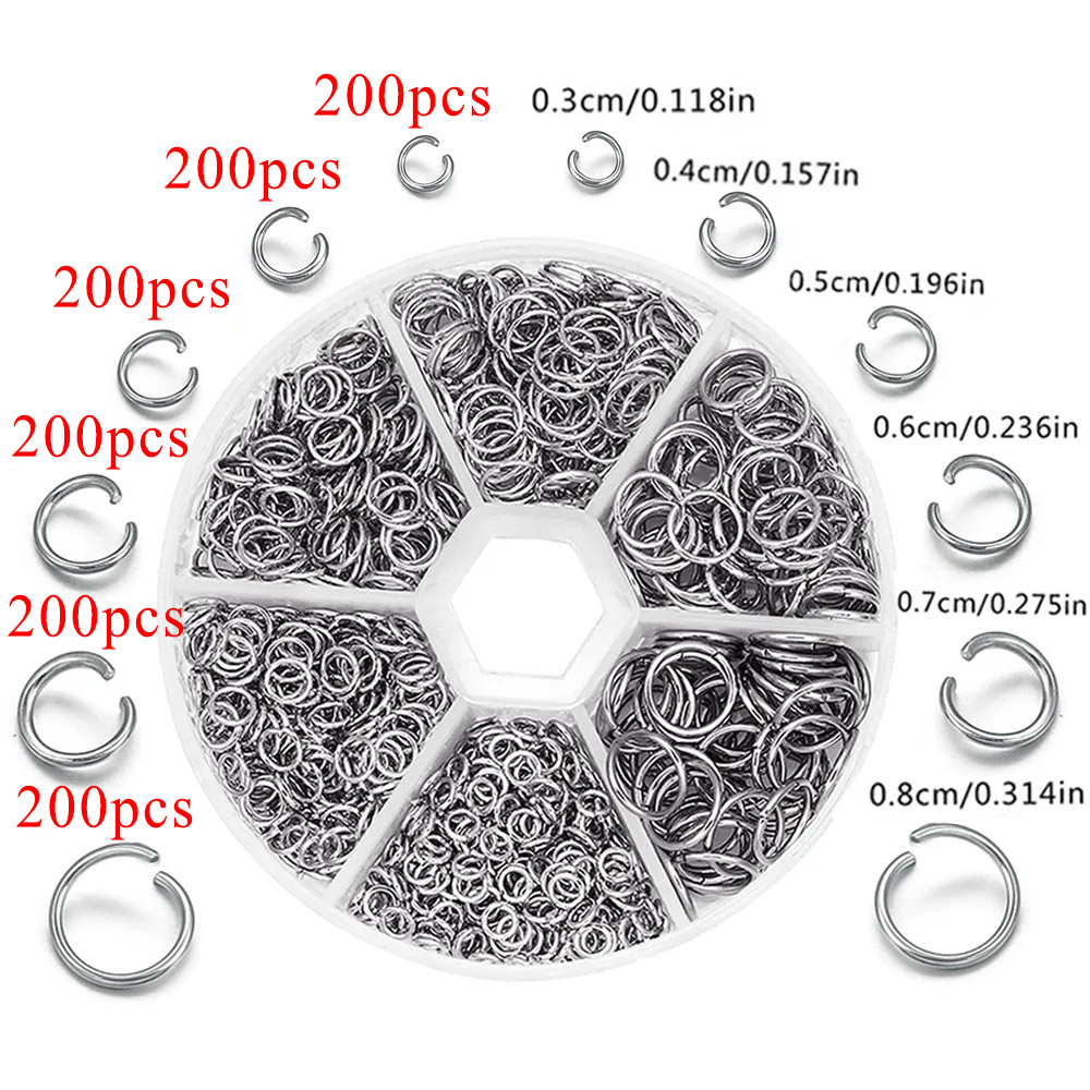 Jewelry Making Jump Rings - 1200 pcs Cincin Lompat & Cincin