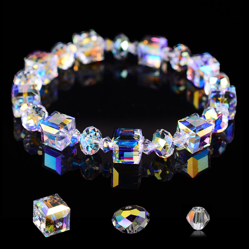 Jewelry Making Tutorials - 180-250 Buah 4/6/8/10MM Manik-manik Kristal Warna