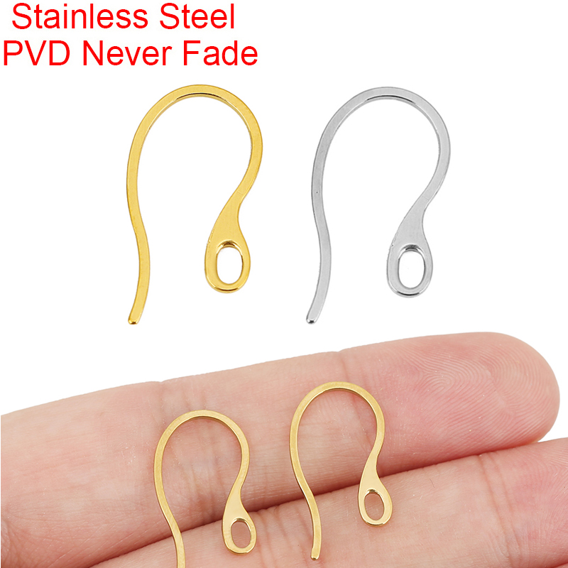 Jewelry Making Earring Supplies - 20 buah pengait anting-anting dari baja