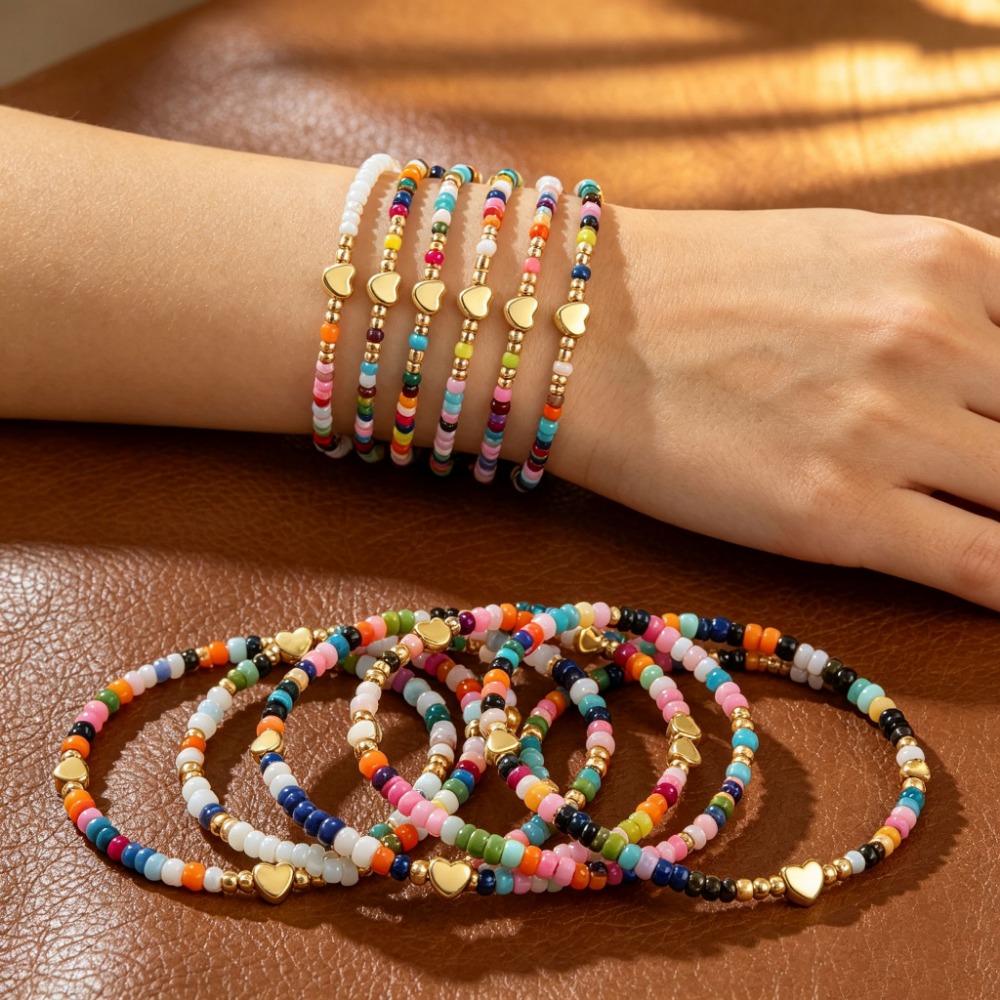 Jewelry Making Kits For Girls - 7 Buah Set Gelang Manik-Manik Elastis