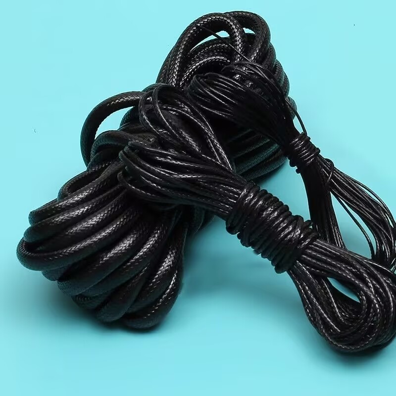 Jewelry Making Event - Tali Lilin Hitam 0.5/1.0/1.5/2/2.5/3.0/5mm, Tali Kulit