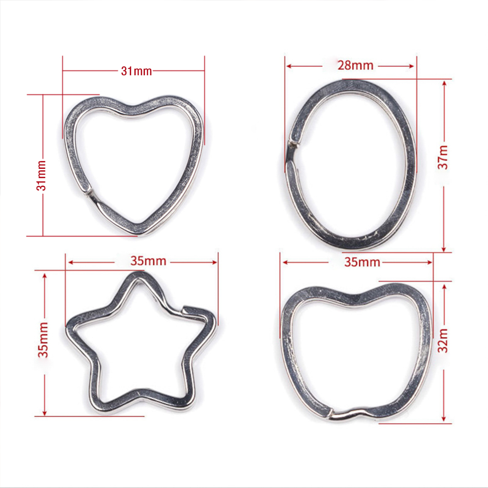 10 buah gantungan kunci logam  - Jewelry Making Jump Rings ulasan dan harga