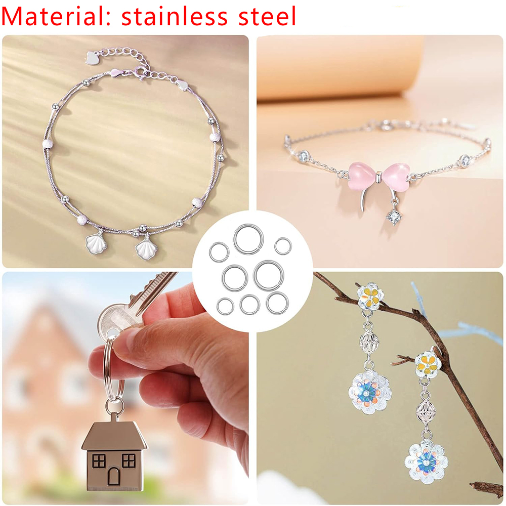 1200 pcs Cincin Lompat & Cinci - Jewelry Making Jump Rings ulasan dan harga