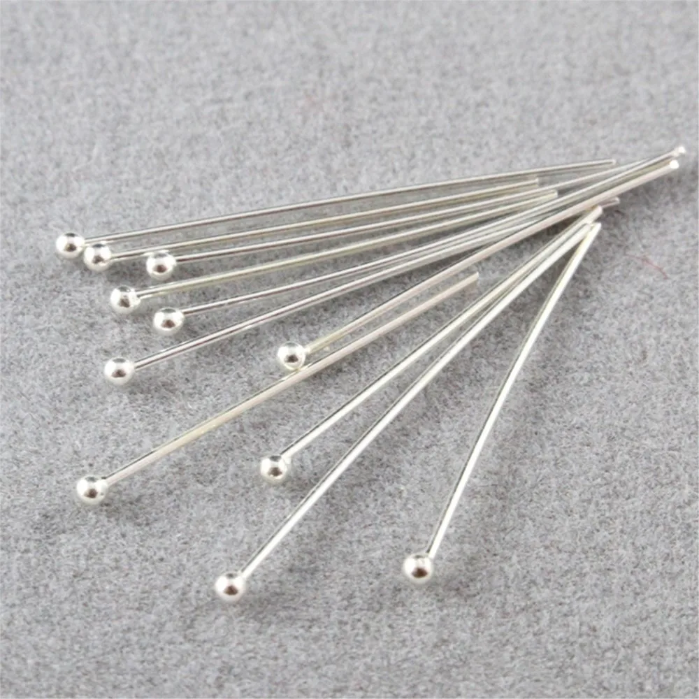 100 Buah Pin Kepala Bola Bulat - Jewelry Making Using Beads ulasan dan harga