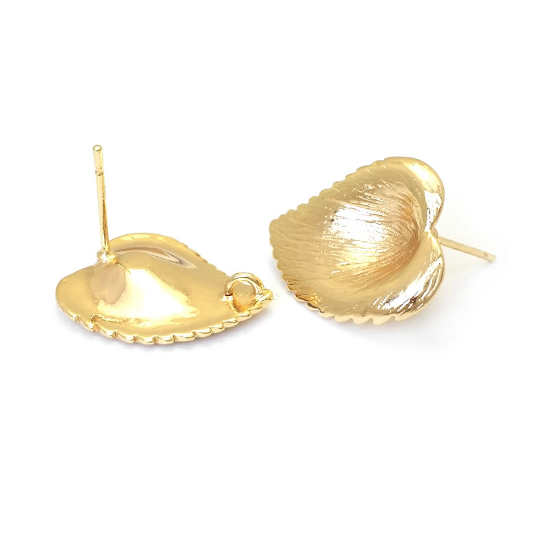 18K warna emas kuningan daun t - Jewelry Making Earring Supplies ulasan dan harga