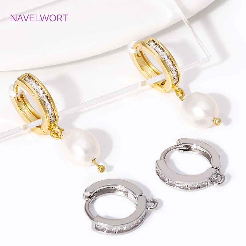 Penjepit Anting Bulat Berlapis - Jewelry Making Earring Supplies ulasan dan harga