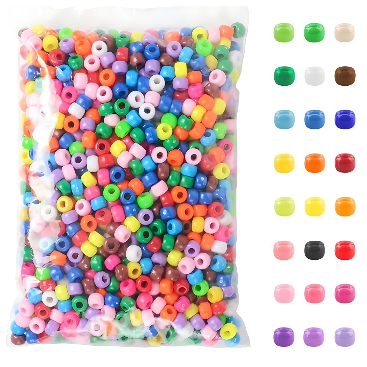 500 buah manik-manik plastik w - Jewelry Making Business ulasan dan harga