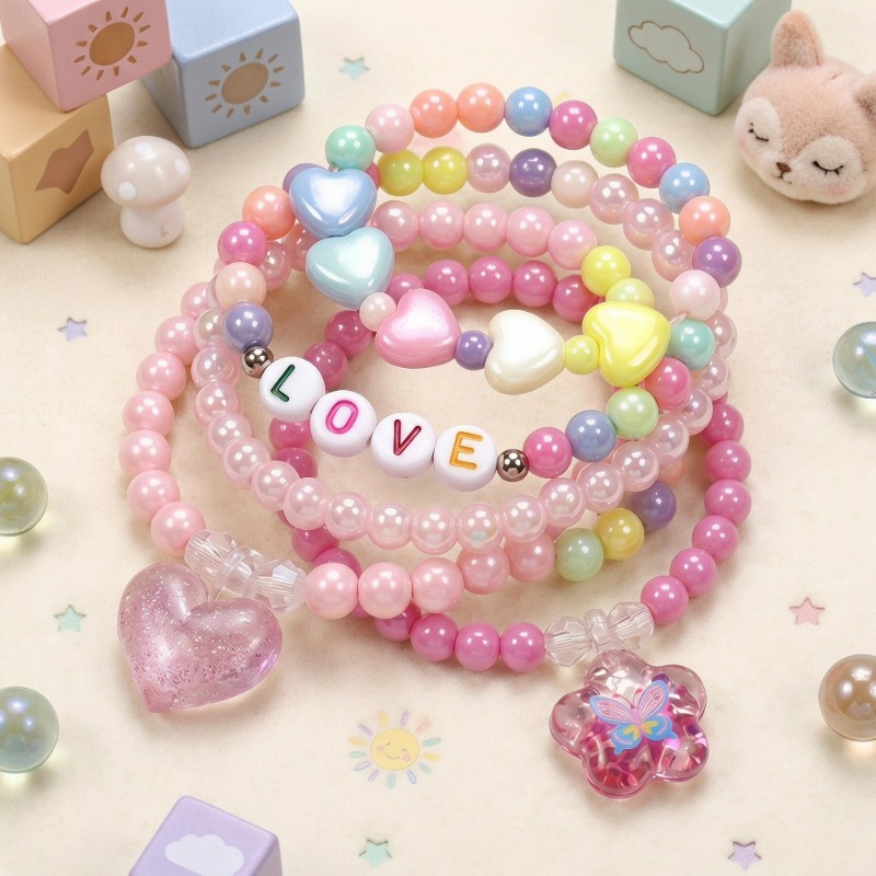 Set 5 Buah Gelang Tumpuk Manik - Jewelry Making Kits For Girls ulasan dan harga