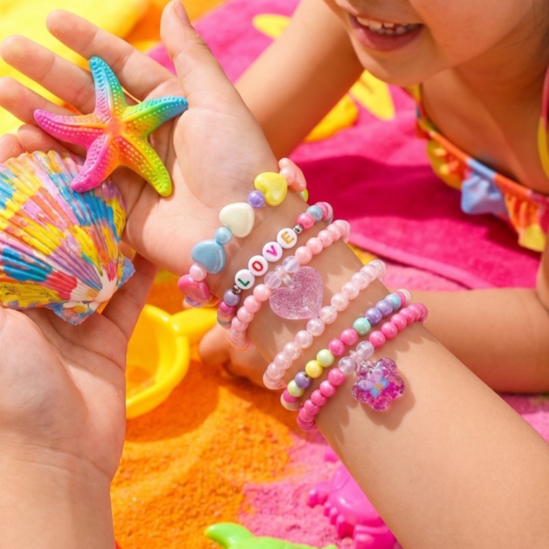 Set 5 Buah Gelang Tumpuk Manik - Jewelry Making Kits For Girls ulasan dan harga