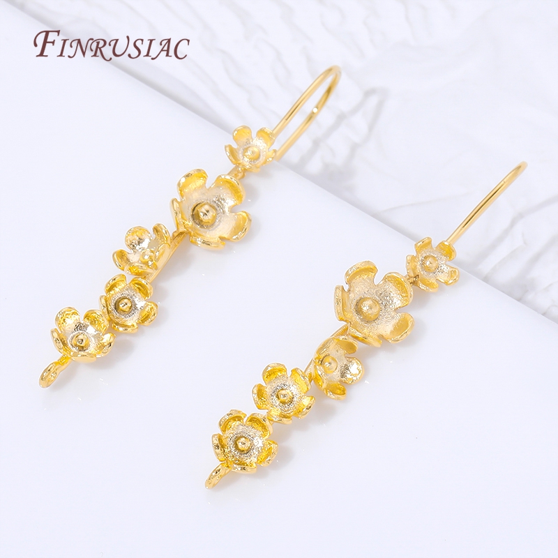 Kait Anting Bunga Berlapis Ema - Jewelry Making Earring Supplies ulasan dan harga