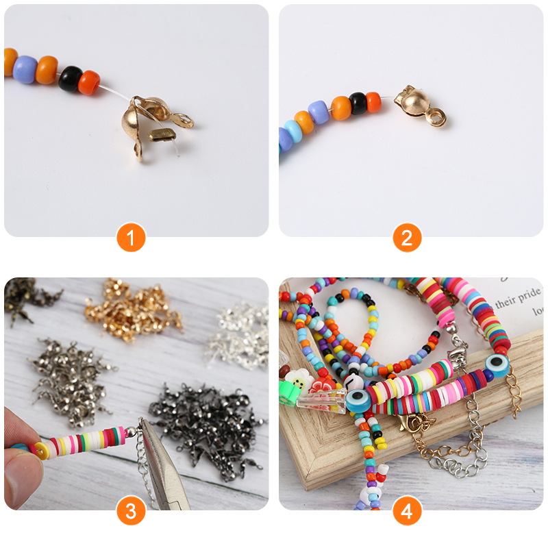 200Pcs/Lot 4×8mm Tutup Manik-m - Jewelry Making Using Beads ulasan dan harga