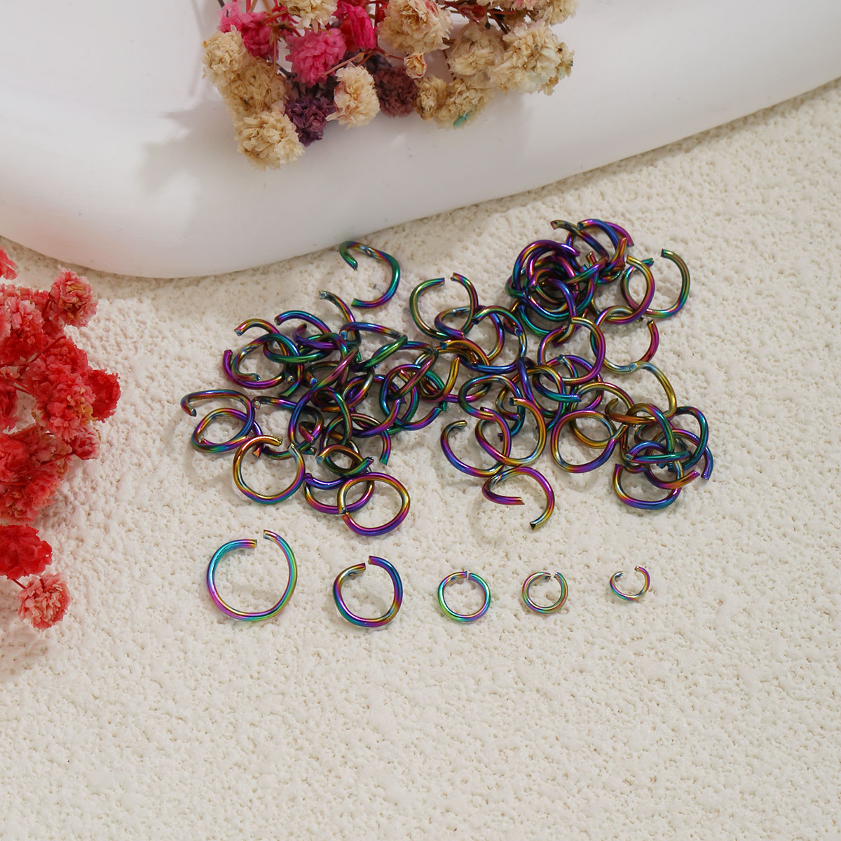 100pcs Cincin Sambung Stainles - Jewelry Making Jump Rings ulasan dan harga