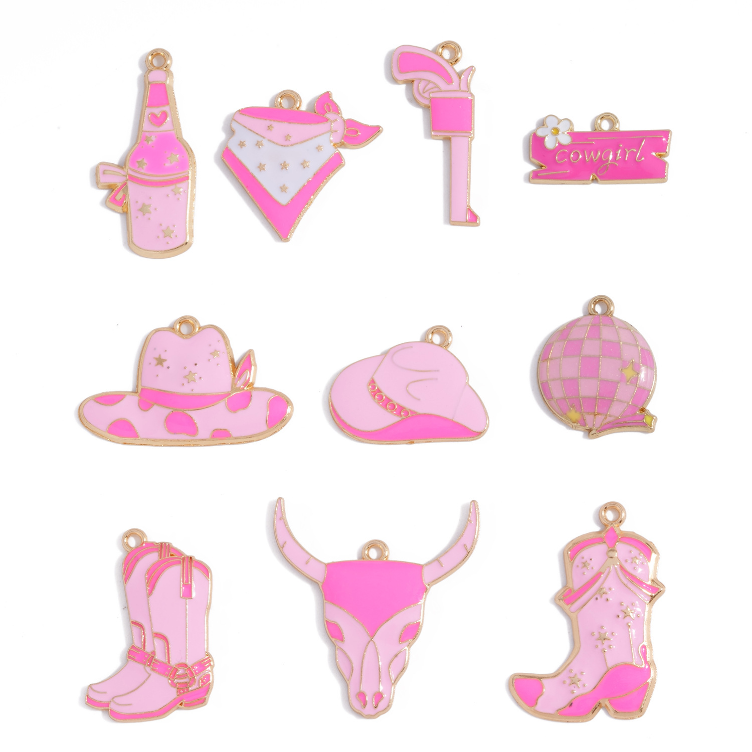 Liontin Enamel Koboi Cowgirl d - Jewelry Making Event ulasan dan harga