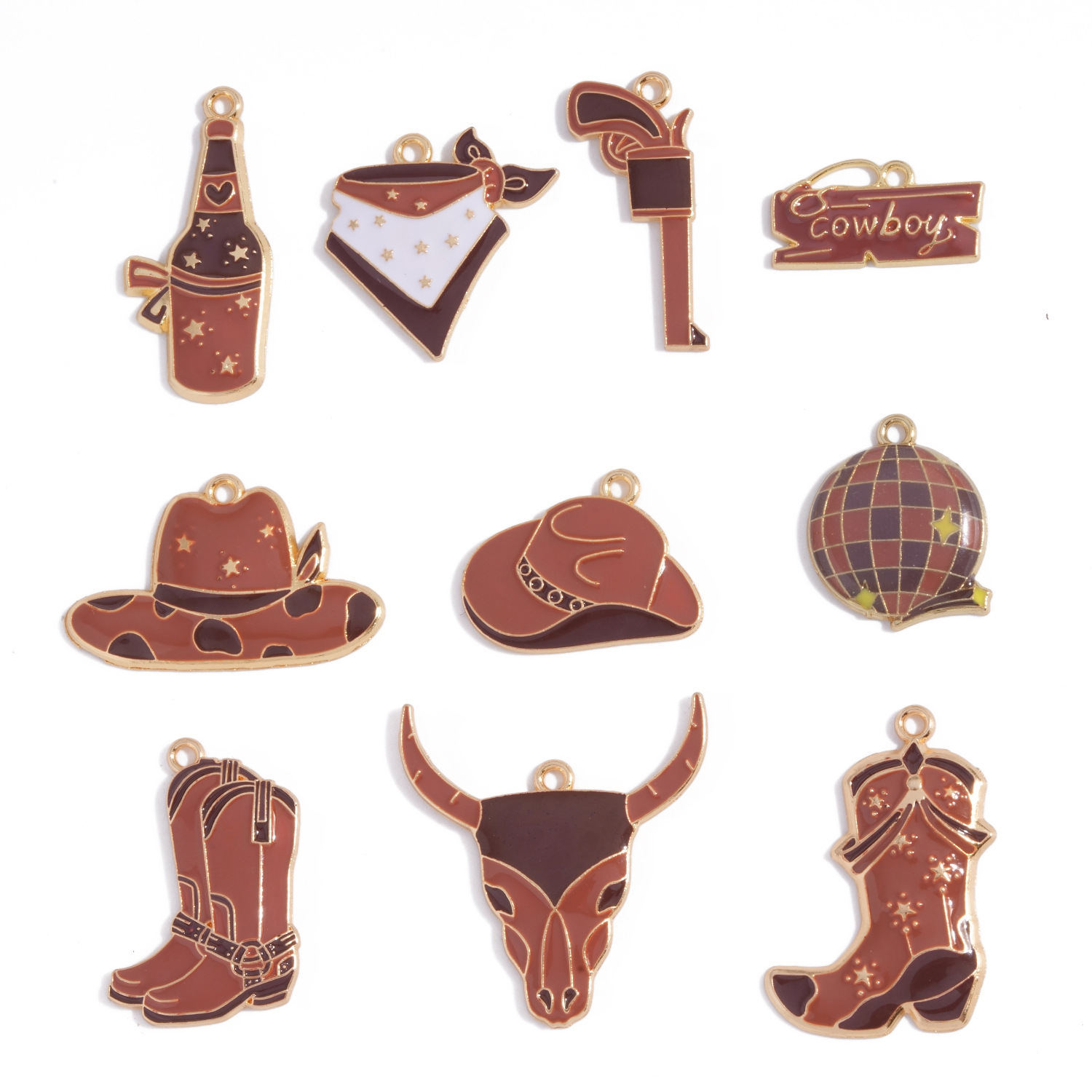 Liontin Enamel Koboi Cowgirl d - Jewelry Making Event ulasan dan harga