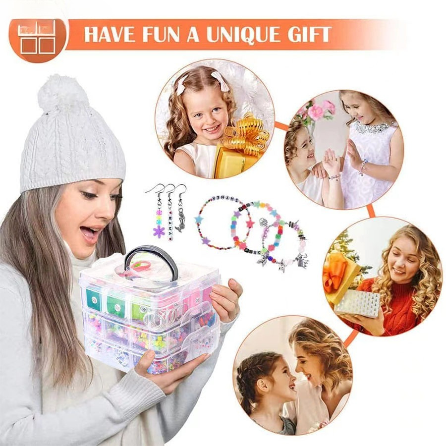 Kit Gelang Kotak 4 Lapis, Set  - Jewelry Making Kits For Girls ulasan dan harga
